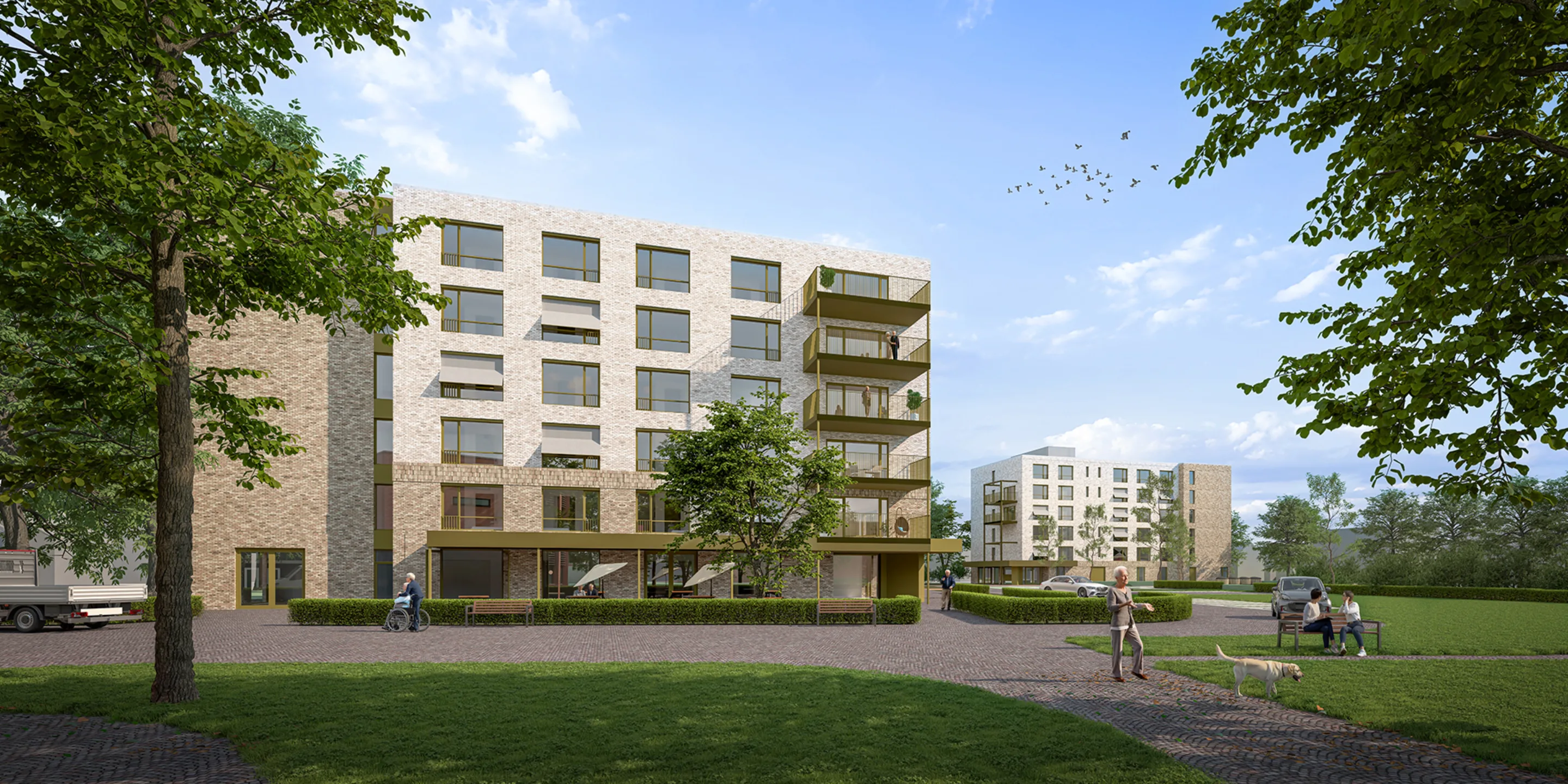 Render de Posten Bouwbord klein formaat